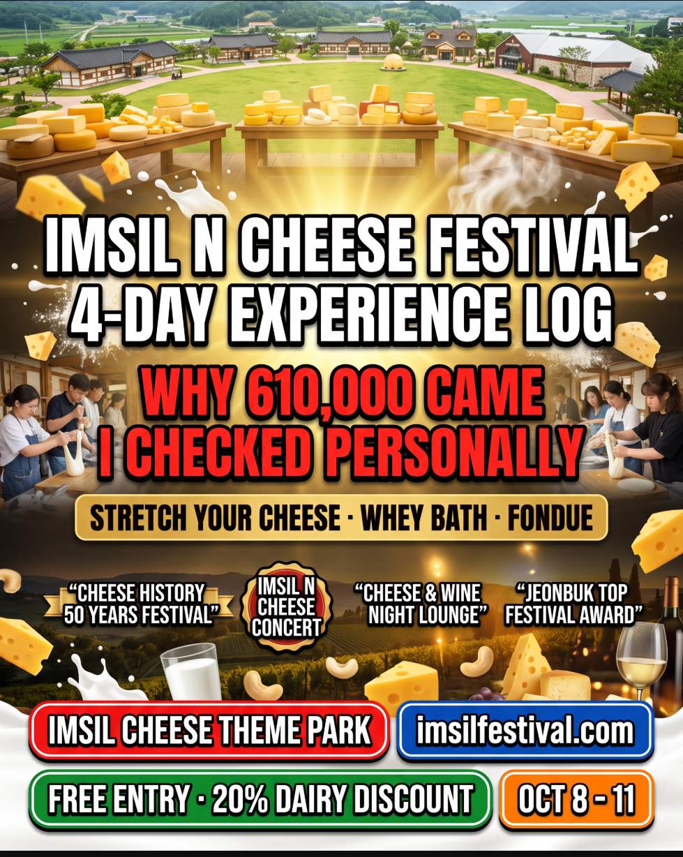 Imsil N Cheese Festival 2026 – FREE Entry, 20% Dairy Discount & Cheese-Making Guide